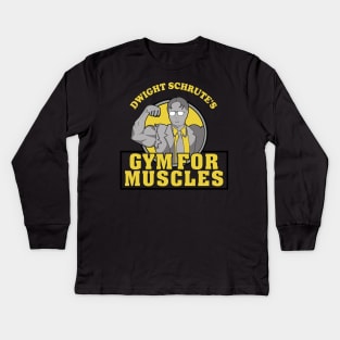 Dwight Schrute's Gym for Muscles Kids Long Sleeve T-Shirt